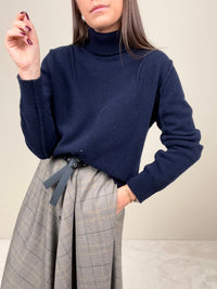 Maglioncino collo alto blu