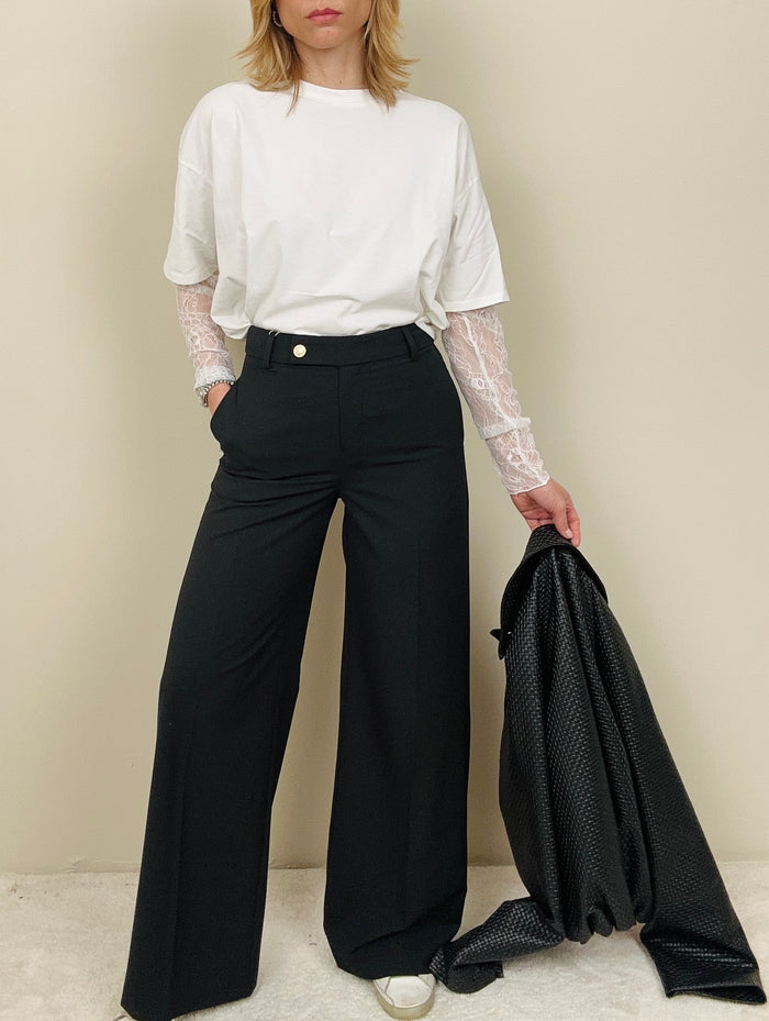 Pantalone con bottone oro (più colori)