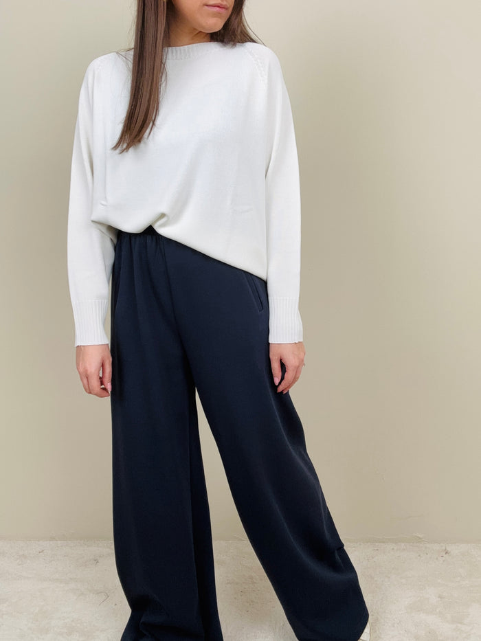 Pantalone flare blu