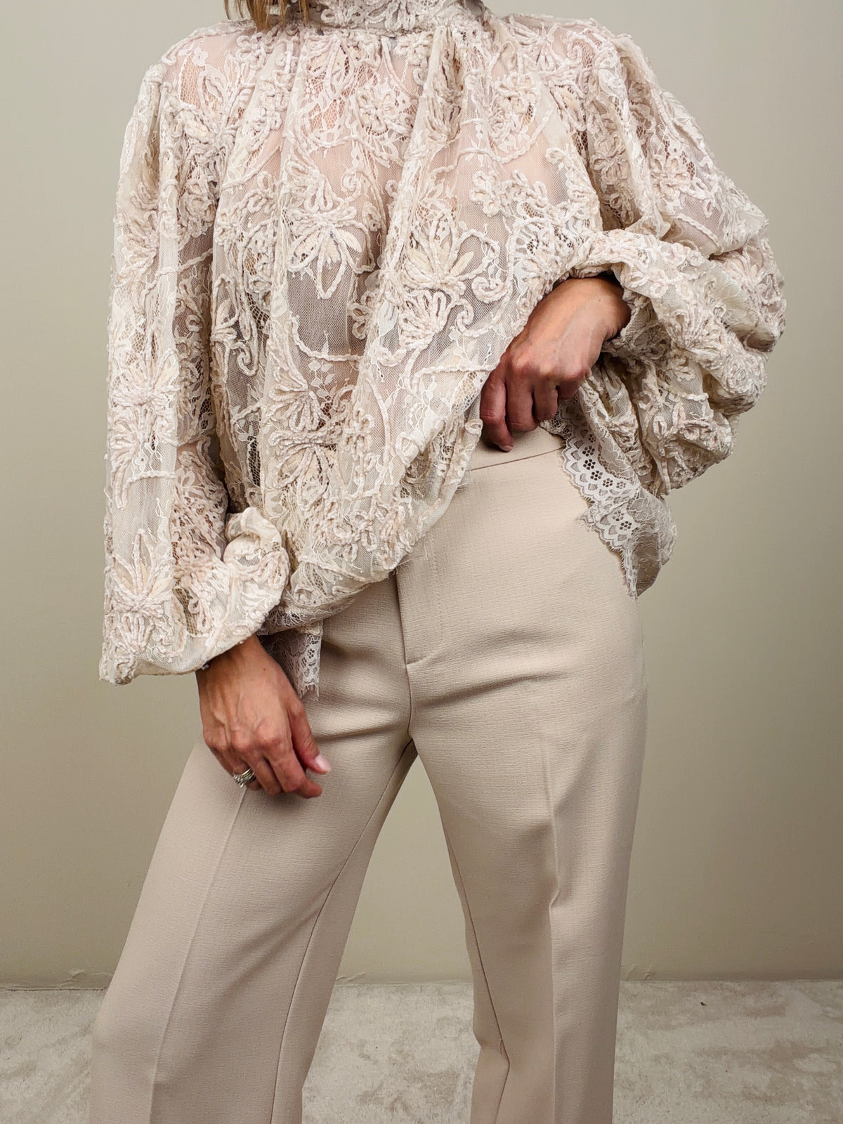 Pantalone palazzo burro