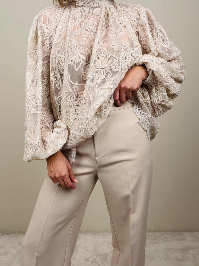Pantalone palazzo burro