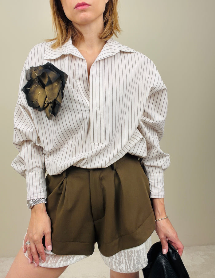 Maxi camicia a righe