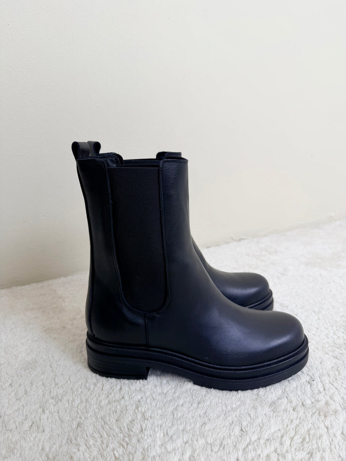 Combact boots pelle nero